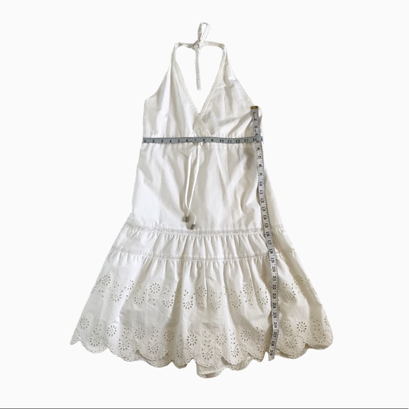 Burberry Cotton Eyelet Halter Dress. Off-white. Sz. 6 - Picture 7 of 7
